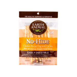 Earth Animal No-Hide Easily Digestible Rawhide Alternative Dog & Cat Stix Chews