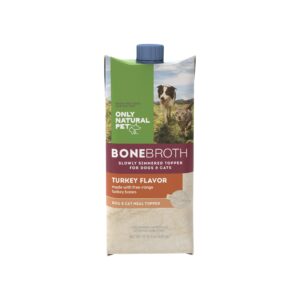 Only Natural Pet Bone Broth Turkey Flavor Dog & Cat Meal Topper