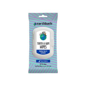 Earthbath Totally Natural Pet Care Tooth & Gum Dental Care Wipes for Dogs and Cats