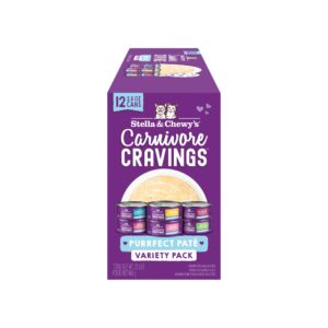 Stella & Chewy's Cravings Morsels Pate Variety Pack Cat Food 2.8 oz Case of 24